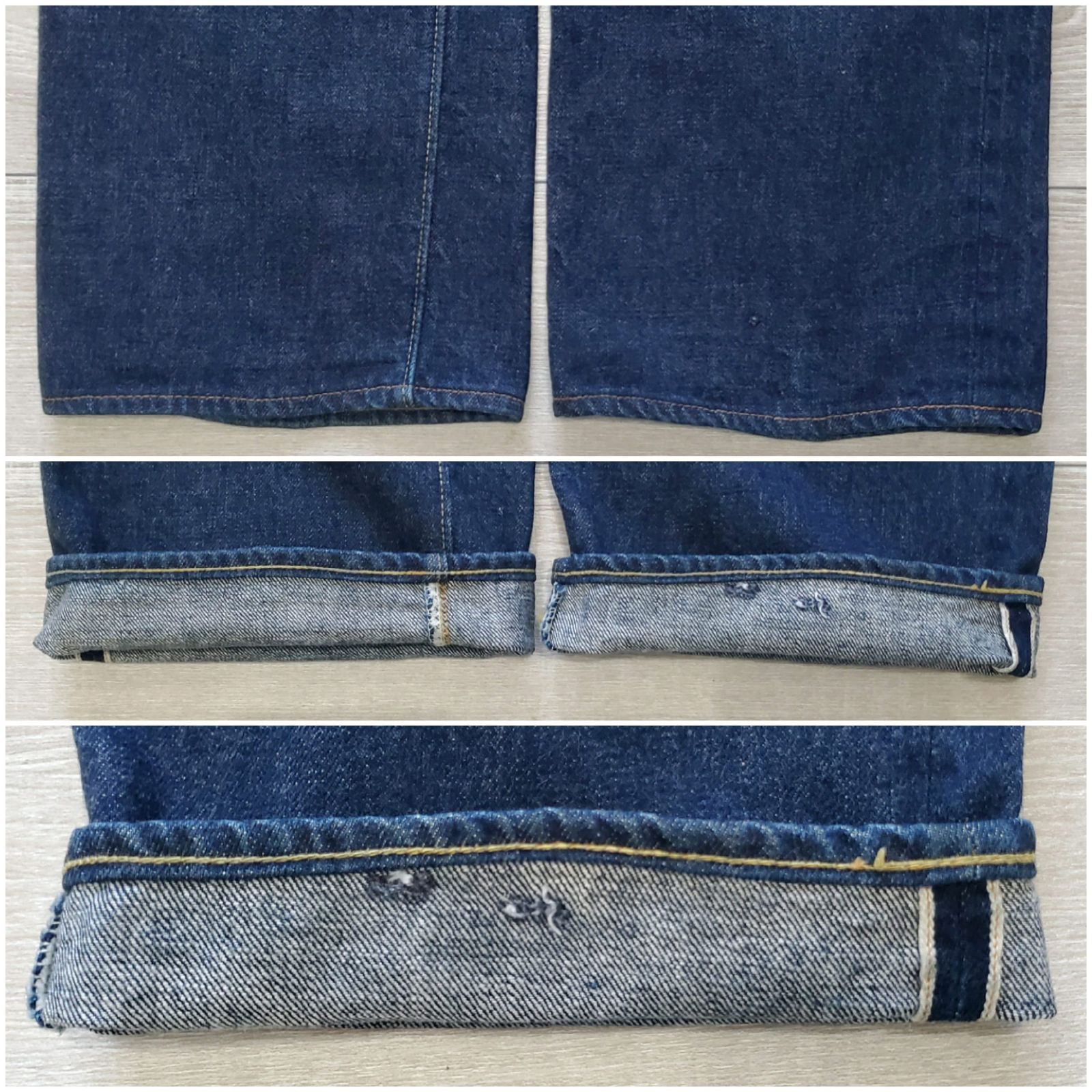 DENIME□USED 旧ドゥニーム オリゾンティ期 日本製 濃紺 セルヴィッチ 