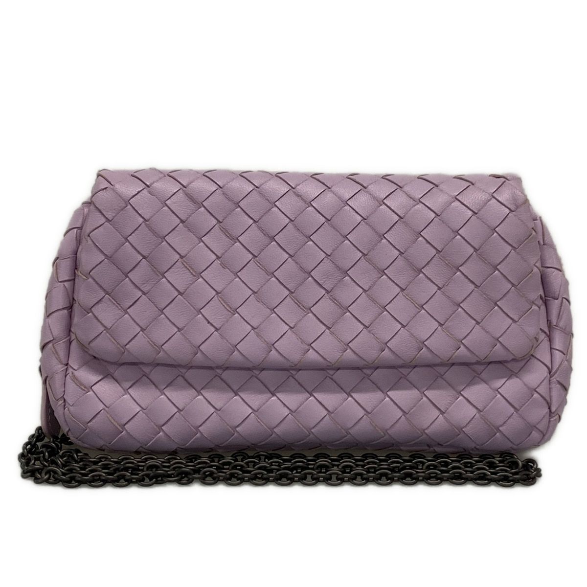 BOTTEGA VENETA ボッテガヴェネタ ショルダーバッグ イントレチャート ライトパープル チェーンショルダー|ミニバッグ レザー
