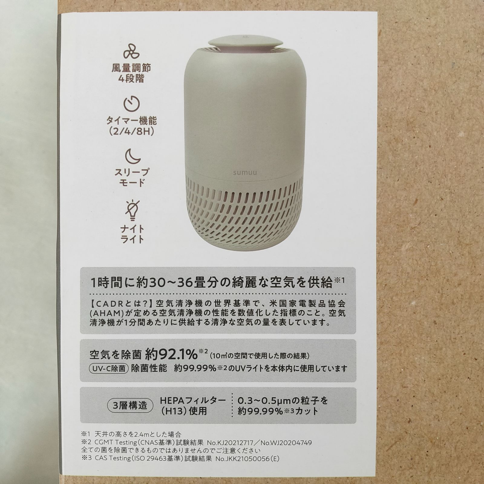 新品未使用】マクロス sumuu スムウ 高性能空気清浄機 ウキレ MEH-158
