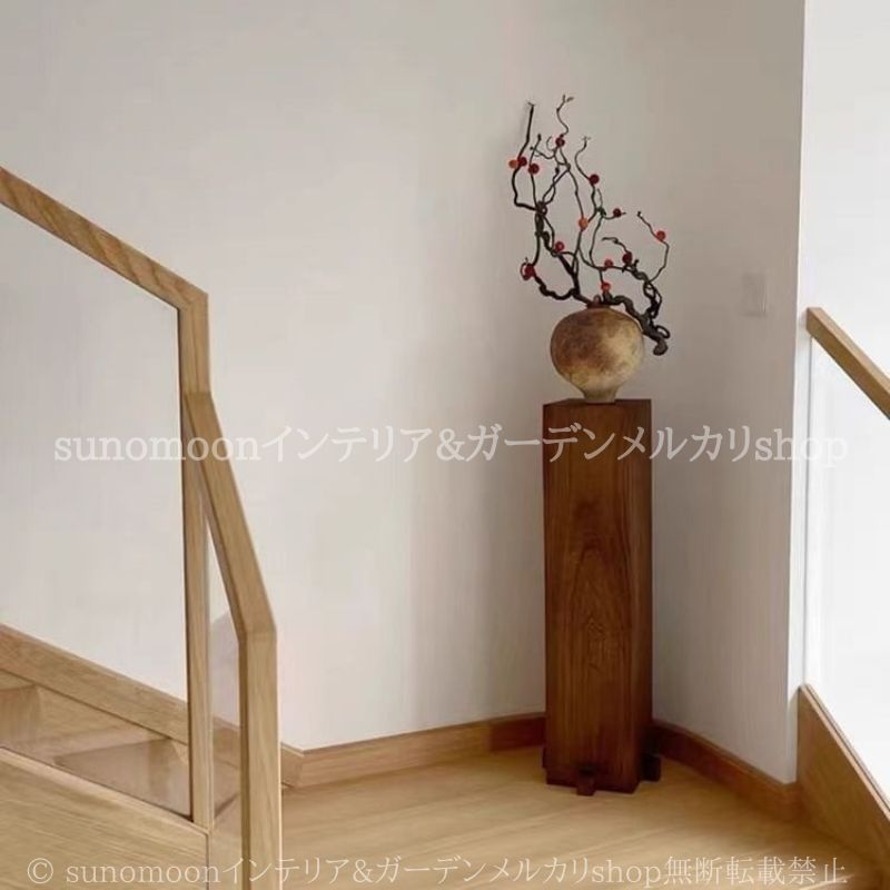 木製 フラワー スタンド 花台 鉢台 ナチュラル スリム 直方体 おしゃれ かわいい インテリア 観葉植物 贈り物 ギフト リビング オフィス