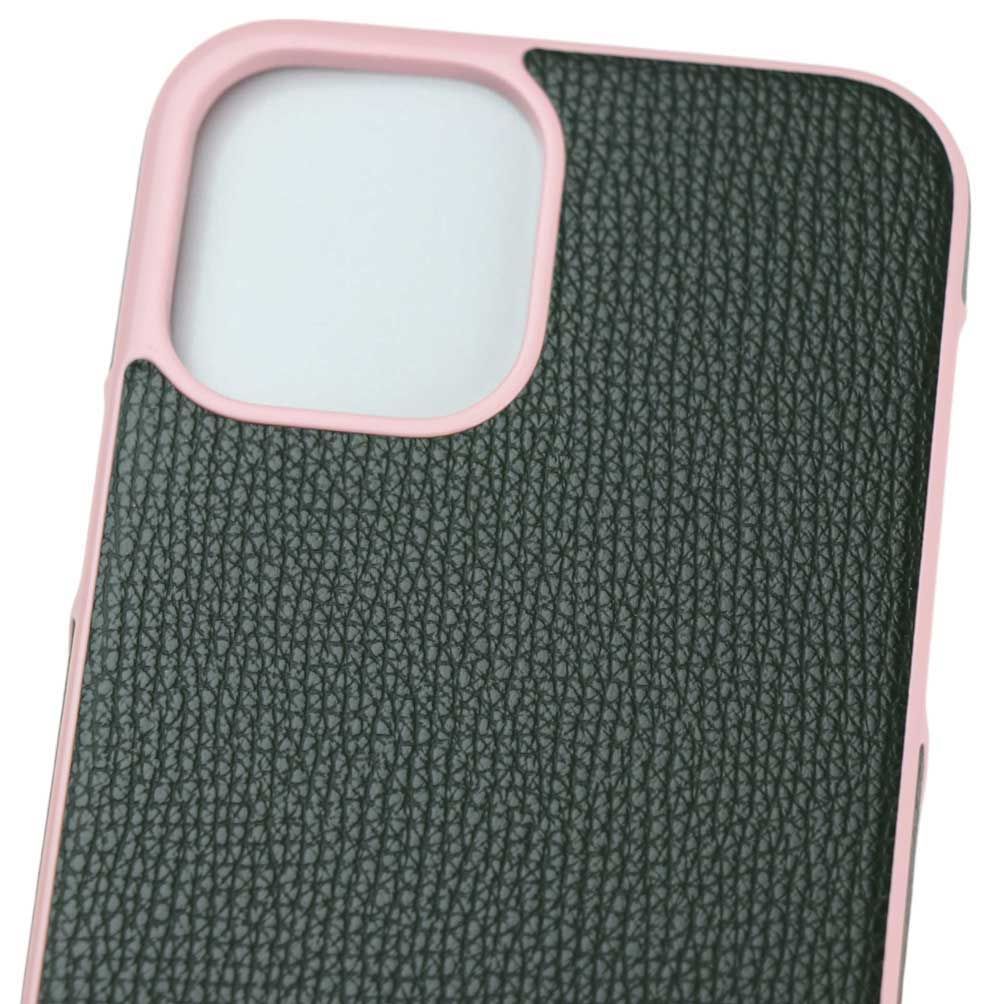 【ケイトスペード】ダークグリーン/ピンク iPhone12/12Proケース Kate Spade】ケイトスペード ダークグリーン/ピンク iPhone12