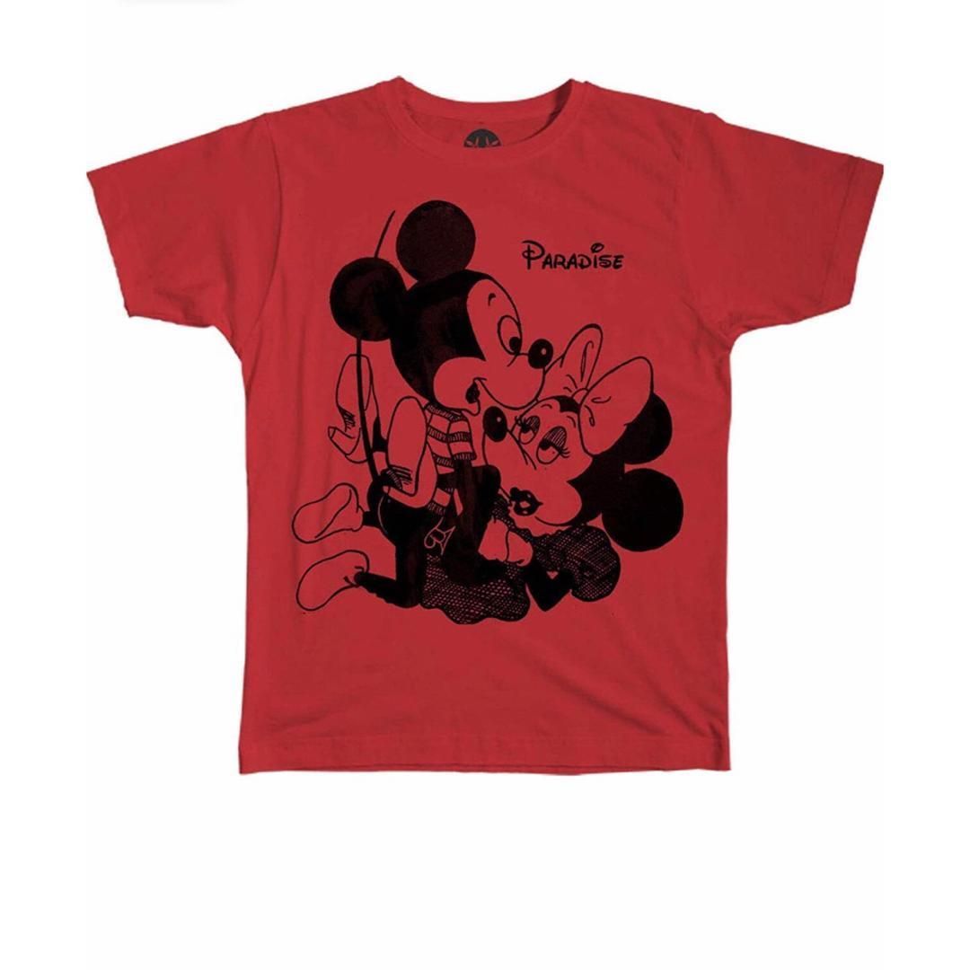 パラダイスParadis3 Tシャツ L Mickey & Vivienne Teeレッド