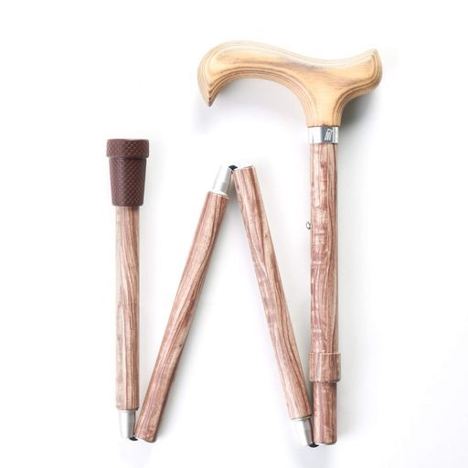 MerrySticks メリースティックス |ナチュラルウッド|ステッキ|折りたたみ杖|ローズウッド柄