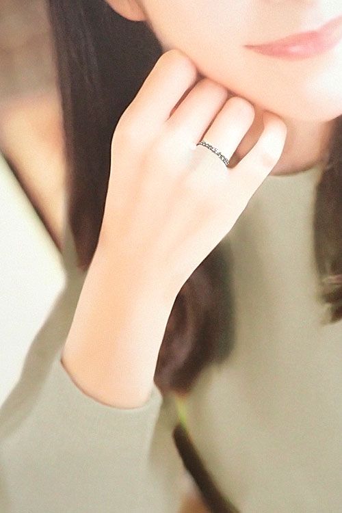 ローズマリー Rose Marry ダイヤモンド リング Pt900 ハーフエタニティ  