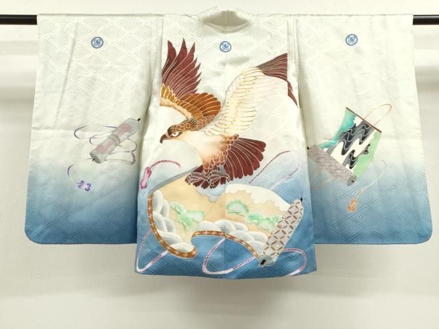 平和屋着物[]七五三 男の子 祝着・羽織・袴セット 駒刺繍 鷹