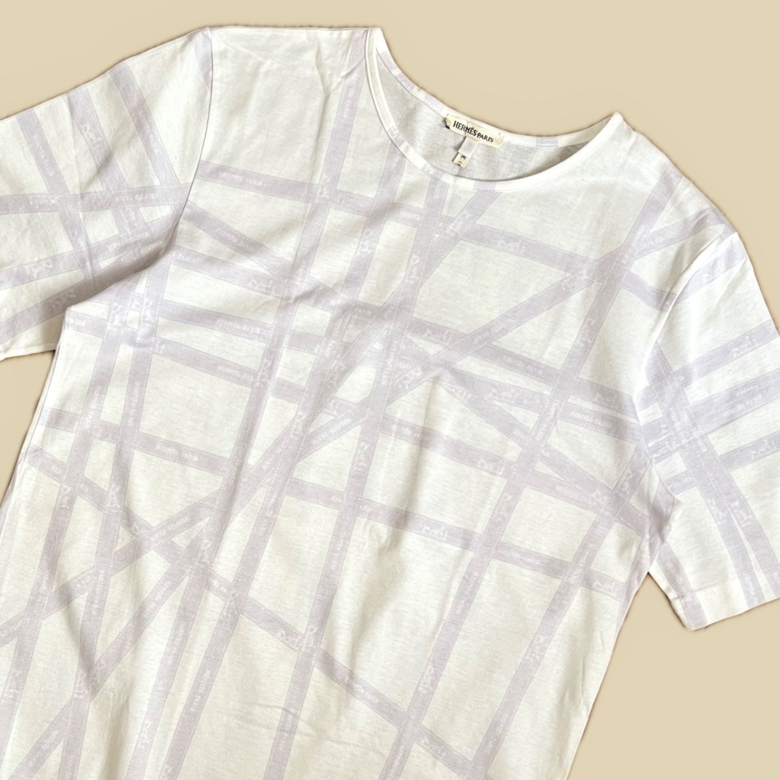 エルメス　新品未使用マルジェラ期モデルリボン柄Tシャツ HERMES エルメス マルジェラ期 リボンデザインTシャツ - メルカリ