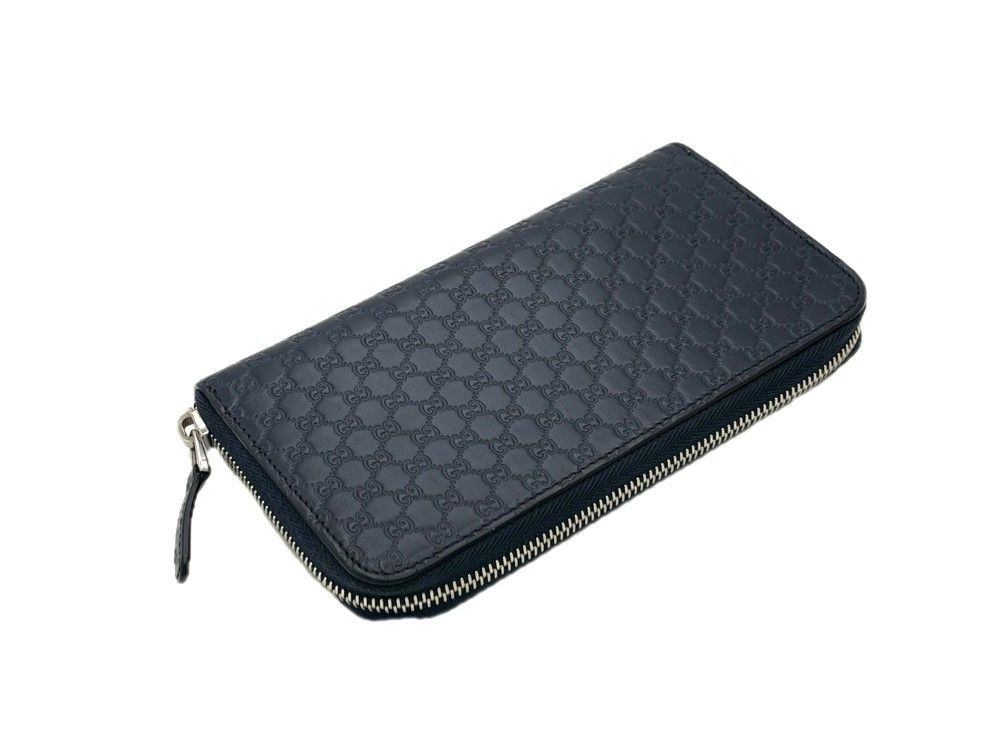 ▽GUCCI グッチ マイクログッチシマ ラウンドファスナー 長財布 544473．2149 00162