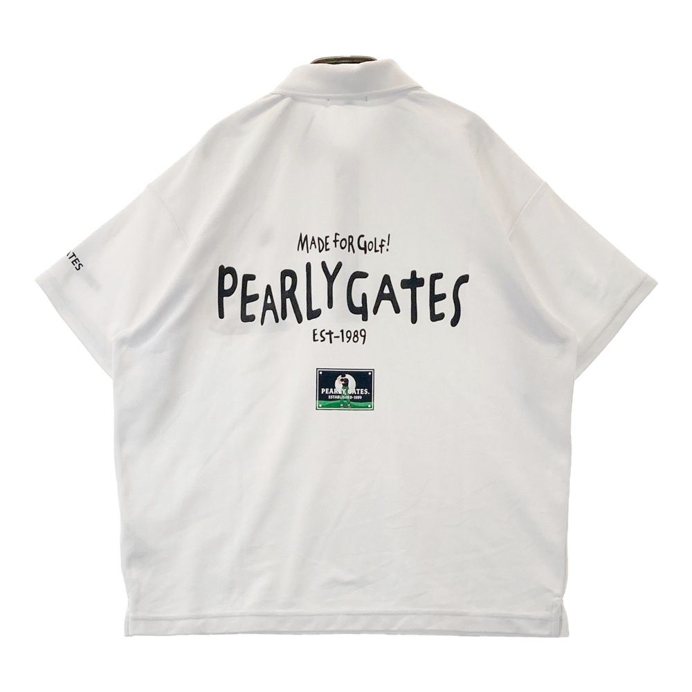 サイズ 2 PEARLY GATES パーリーゲイツ モデル 半袖ポロシャツ ニコちゃん ホワイト系 240101531156 ゴルフウェア レディース ストスト