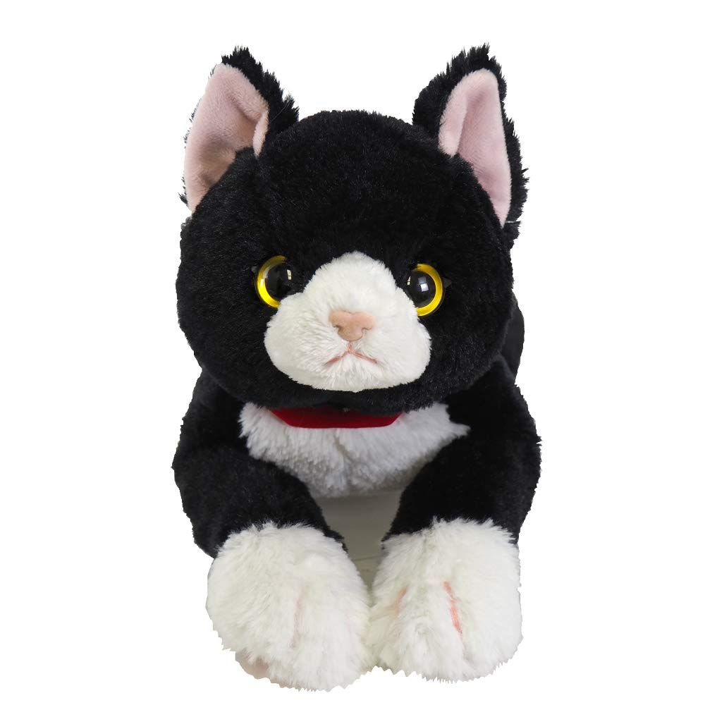 サンレモン ひざ ねこ ハチワレ M 17×18×47cm ぬいぐるみ アニマル P