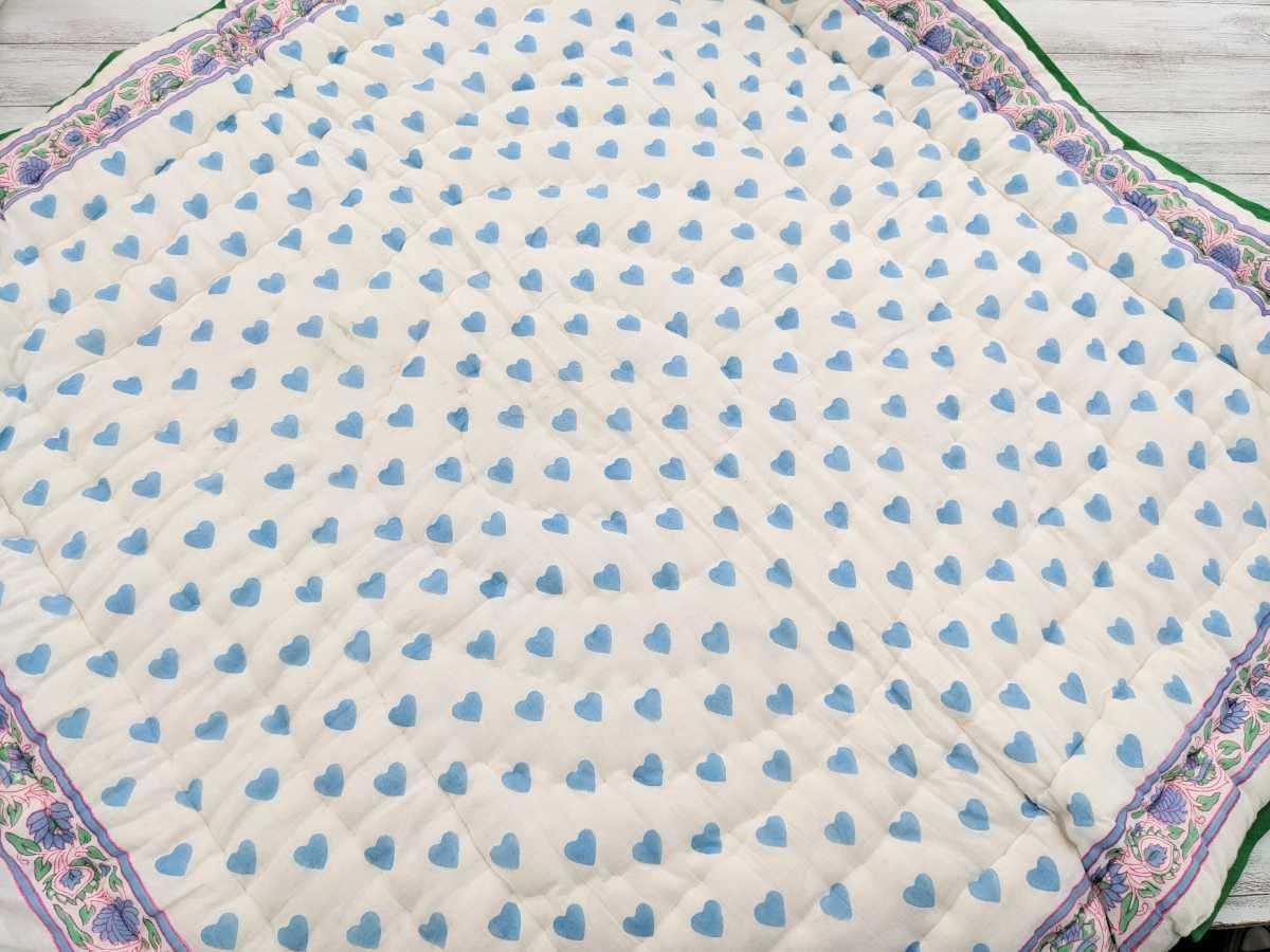 エクルベージュ SZ Blockprints Baby Blanket ベビーキルト エスゼット