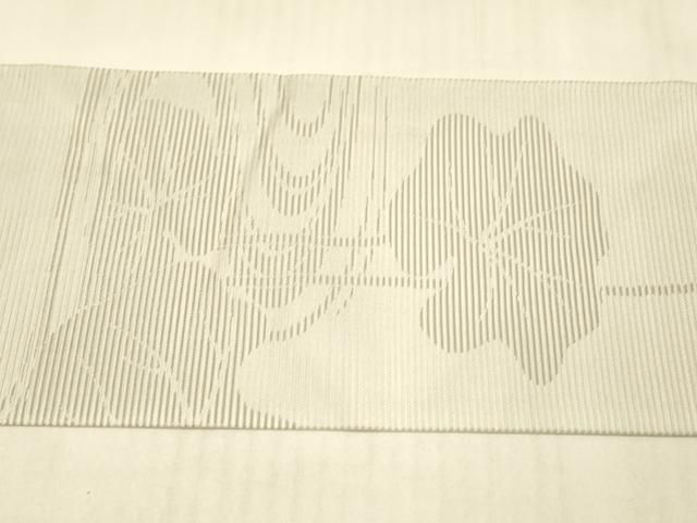 平和屋着物＊夏物 九寸名古屋帯 流水草葉文 正絹 逸品 DAAV3745cm