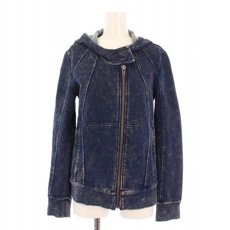 ヘルムートラング HELMUT LANG archive washed hoodie sweat アーカイブウォッシュドフーディースウェット ジップアップパーカー ジャケット アウター P インディゴ SW-CS1462H |BB