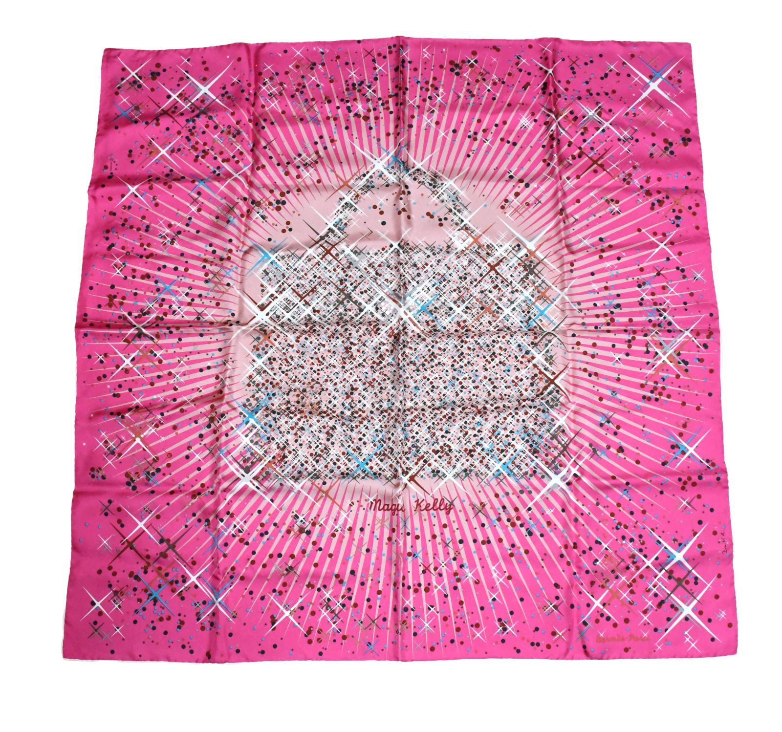Hermes エルメス スカーフ 90 マジックケリー ピンク シルク カレsilk Scarf Magic Kelly バッグ