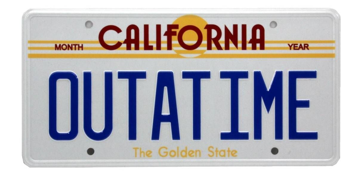 デロリアン ナンバープレート セット バック・トゥ・ザ・フューチャー