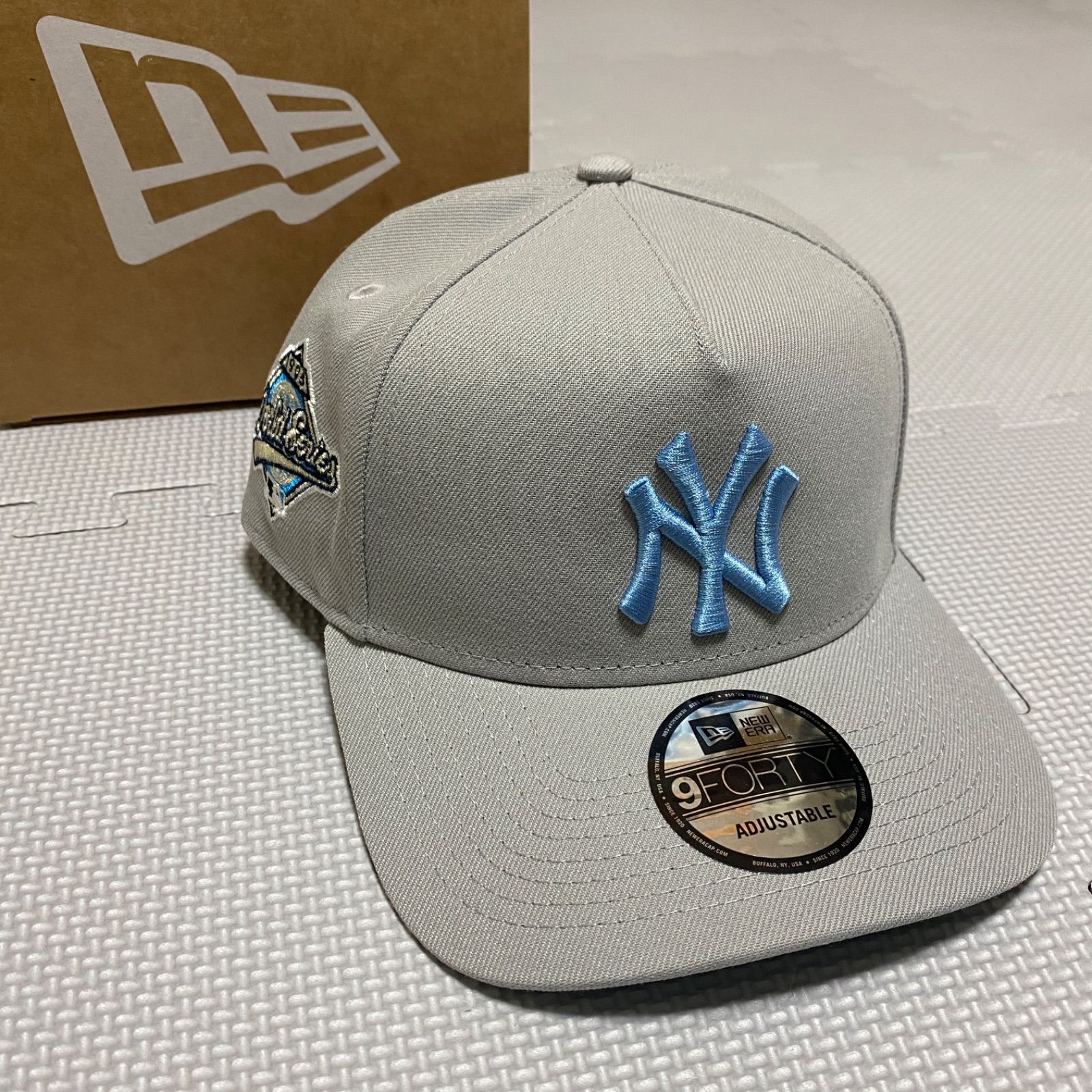 NEWERA》ニューエラ ニューヨーク ヤンキース スナップバック キャップ グレー スカイブルー サイドパッチ - メルカリ