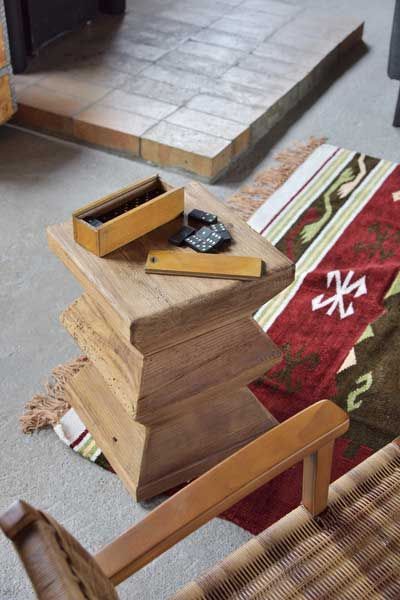 天然木 パイン古材 のアートなマルチスツール サイドテーブル 花台 W31×D31×H42cm No.101 MARWIL-DEMENAGEMENTS_CH