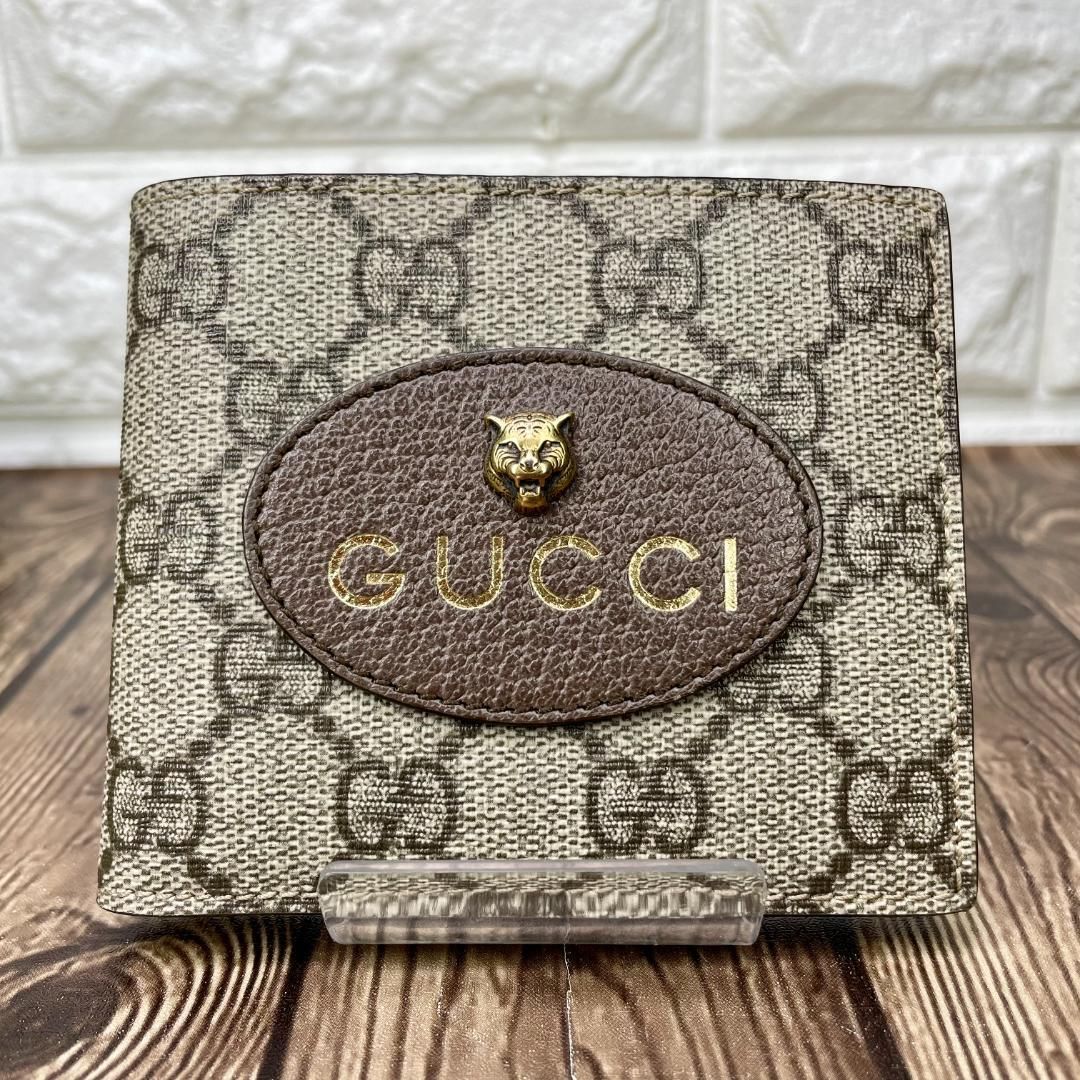 【新品未使用】GUCCI ネオヴィンテージGGスプリーム 二つ折り財布 GG グッチ GUCCI ネオヴィンテージ GGスプリーム ウォレット 2