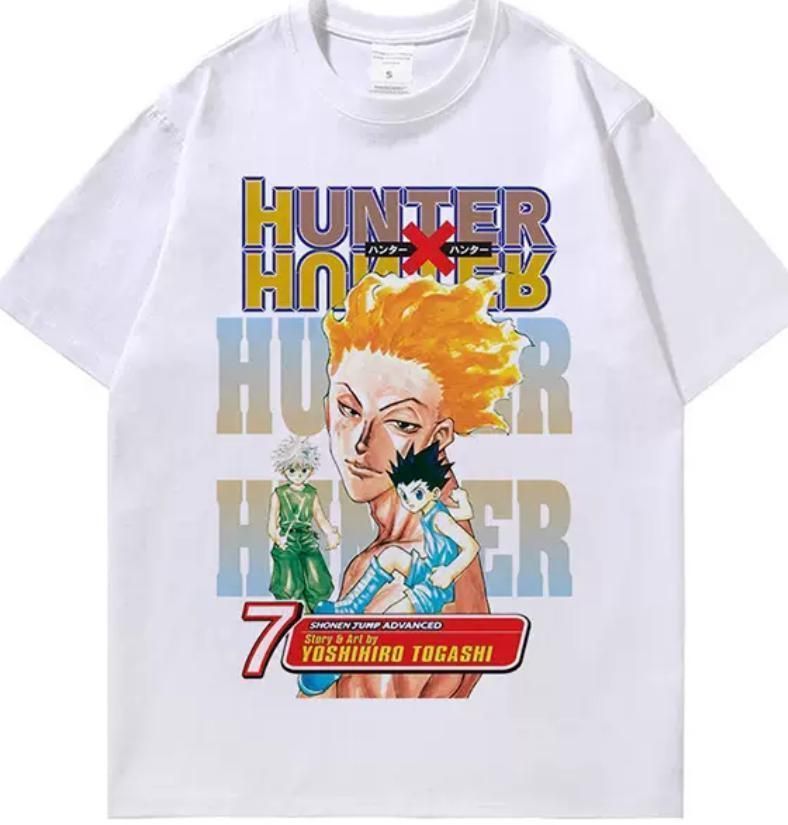 ハンターハンター ヒソカ メンズ Tシャツ 半袖 レトロ リプリント ホワイト HUNTER×HUNTER 夏 XL 2XL ユニセックス アニメT  まとめ買い ゴン キルア クラピカ 平成レトロ 昭和レトロ - メルカリ