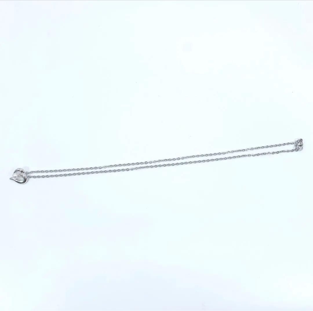 TASAKI タサキ シルバー ハート ネックレス 本真珠 1粒パール