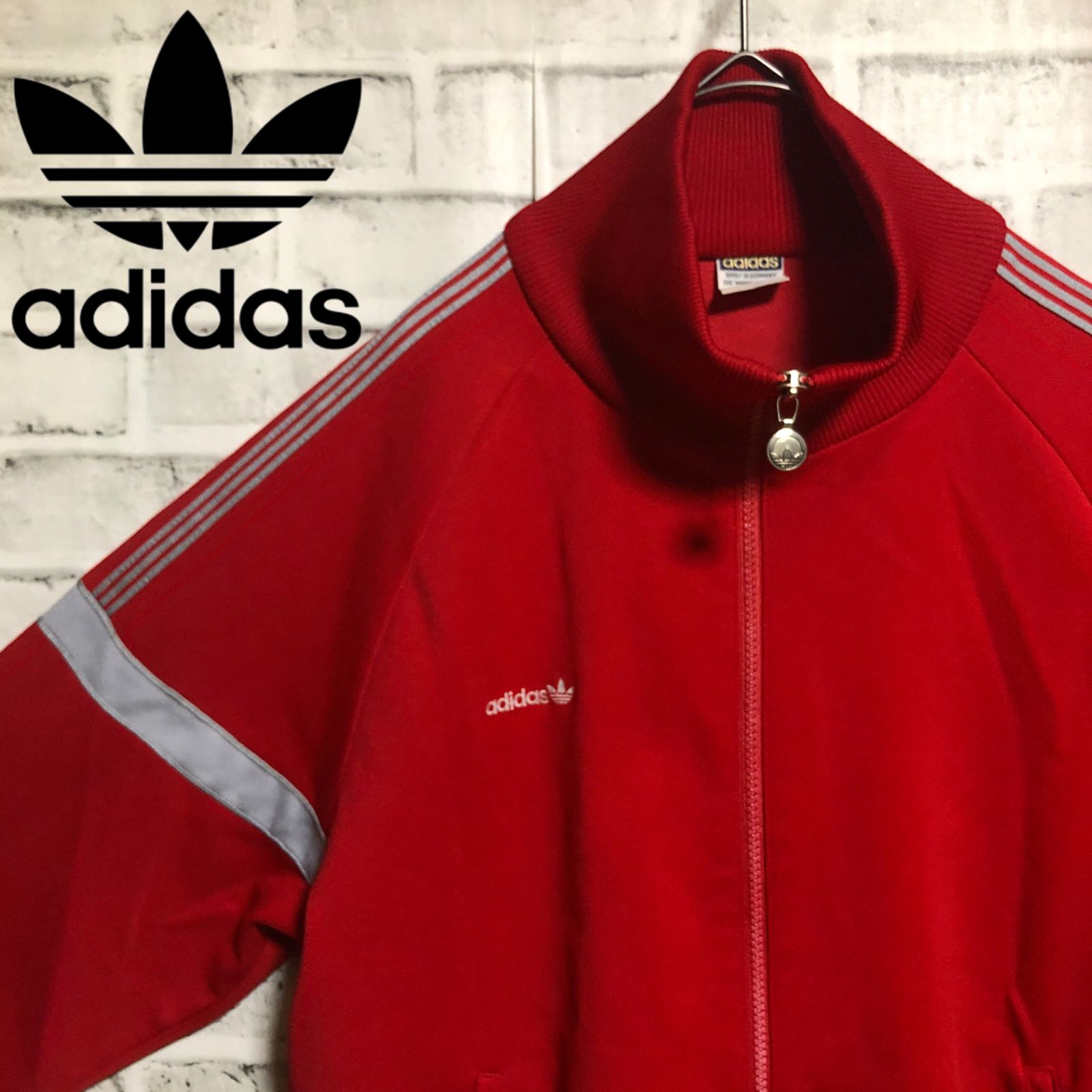 70s⭐️adidas トラックジャケット L TECHNO vintage 赤-