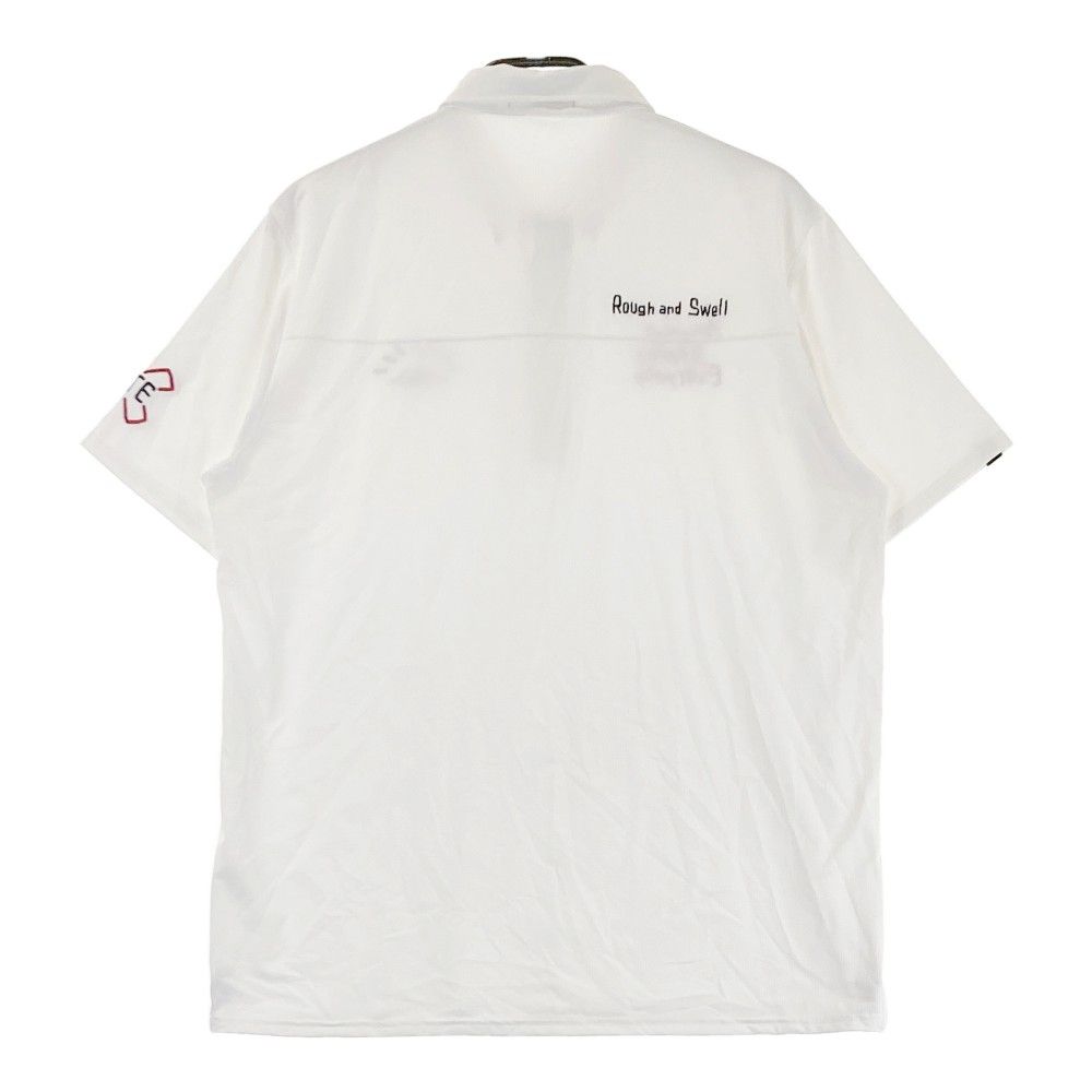 サイズ XL ROUGH-SWELL ラフアンドスウェル モデル 半袖 メッシュ ポロシャツ ホワイト系 240101357490 ゴルフウェア メンズ ストスト