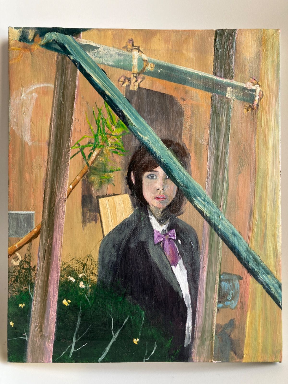 油彩画 「眼差し」 - メルカリ