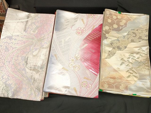 平和屋着物■袋帯 西陣 まとめて100点 鳳凰 向かい鶴 孔雀 向かい蝶 花柄 楽器 金銀糸 など 着用可能多数 未使用品あり 全て正絹 mmm068 平和屋着物□袋帯 西陣 まとめて100点 鳳凰 向かい鶴 向かい尾長鳥 蝶