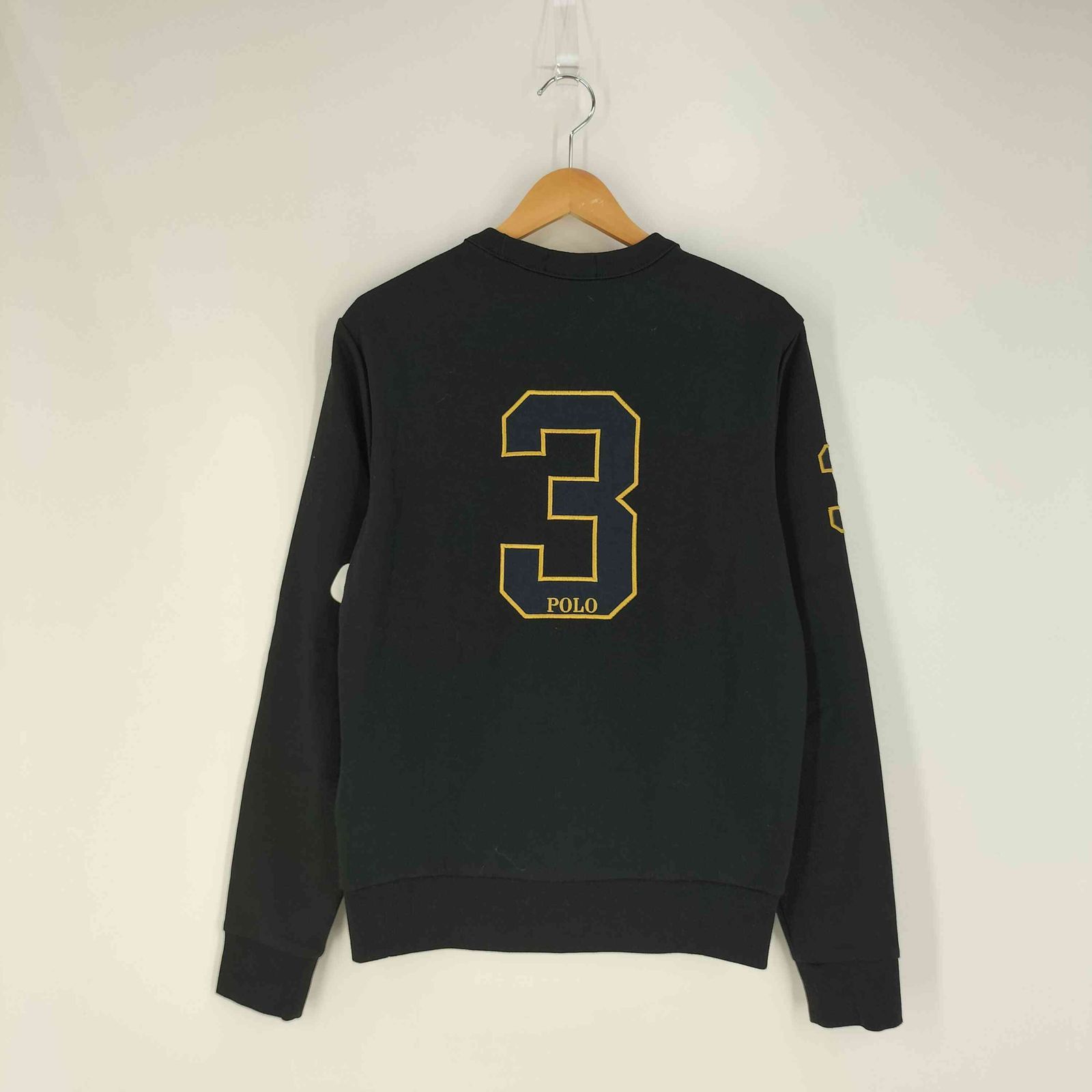 現行タグ POLO RALPH LAUREN エンブレム　刺繍　スウェット POLO RALPH LAUREN ラルフローレン エンブレム刺繍 M ブルー