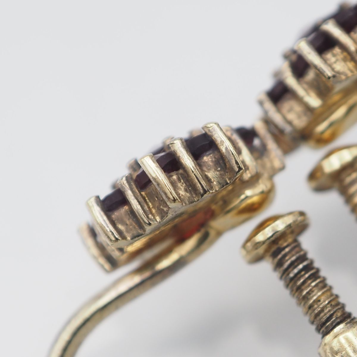 ガーネット 指輪 イヤリング （900 刻印あり） A493 ガーネット 900刻印 イヤリング ゴールド デザイン