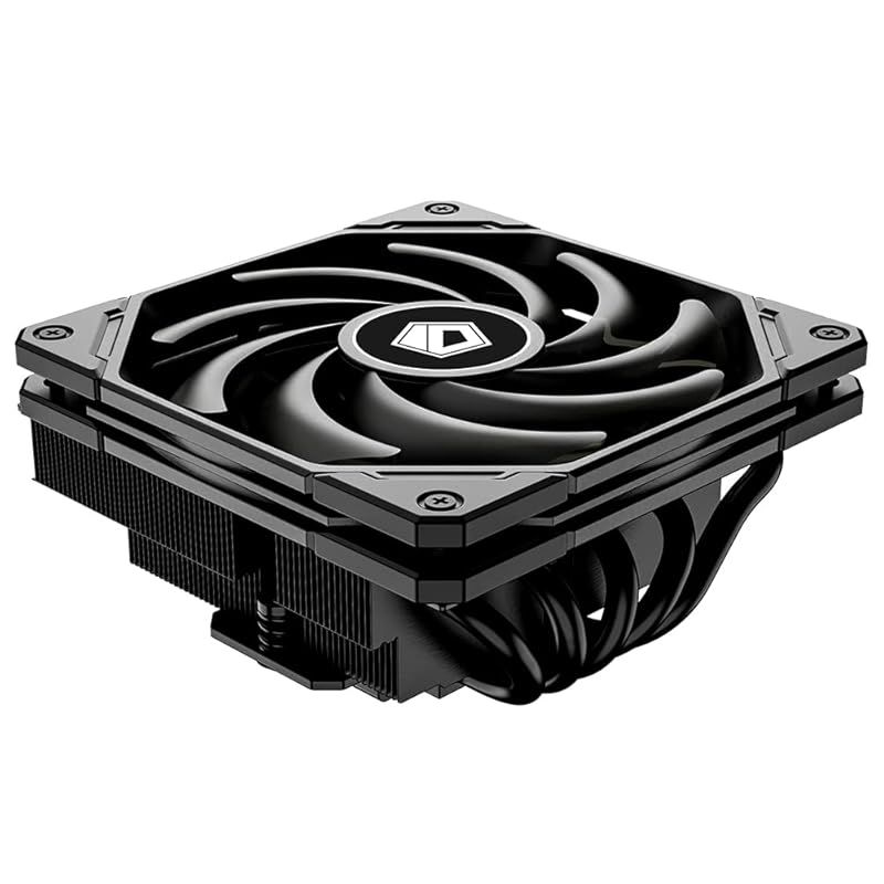 安い，送料無料 ID-COOLING IS-55 BLACK クーラー ロープロファイル 高さ57mm CPUエアクーラー 5ヒートパイプ 120x120x15mm スリムファン CPUファン Intel LGA1700/115X/1200用 AMD AM4/AM5 デス 0 CPU