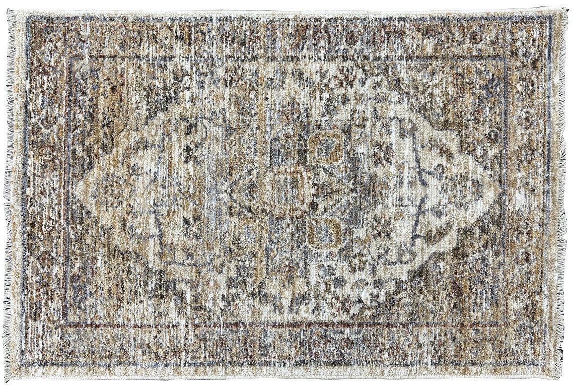 アスワン トルコ製クラシック柄ウィルトンマット ジレ 80 cmX 120 cm CL 4551 65 ベージュ