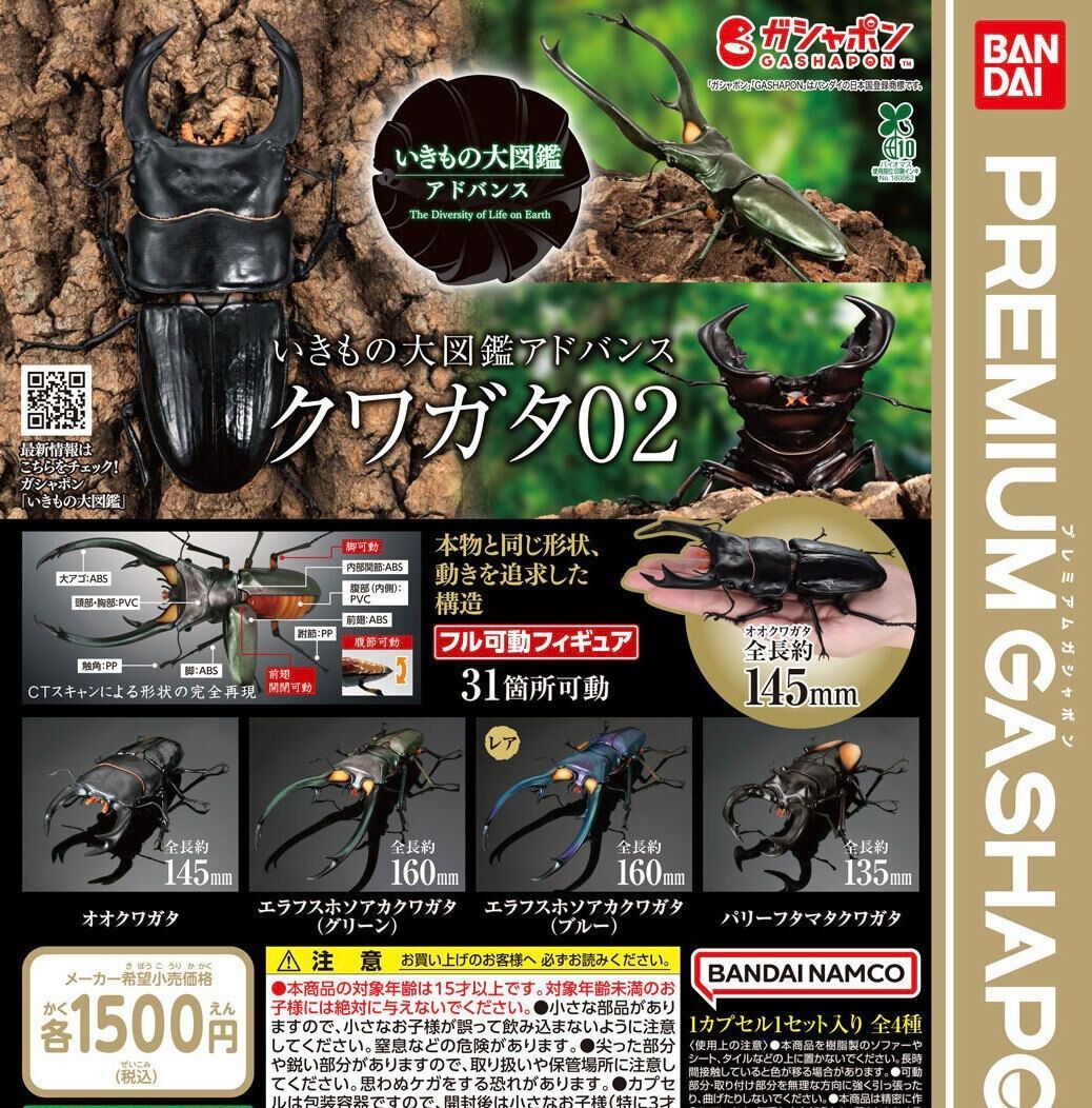 いきもの大図鑑アドバンス クワガタ02 全4種 ガチャ