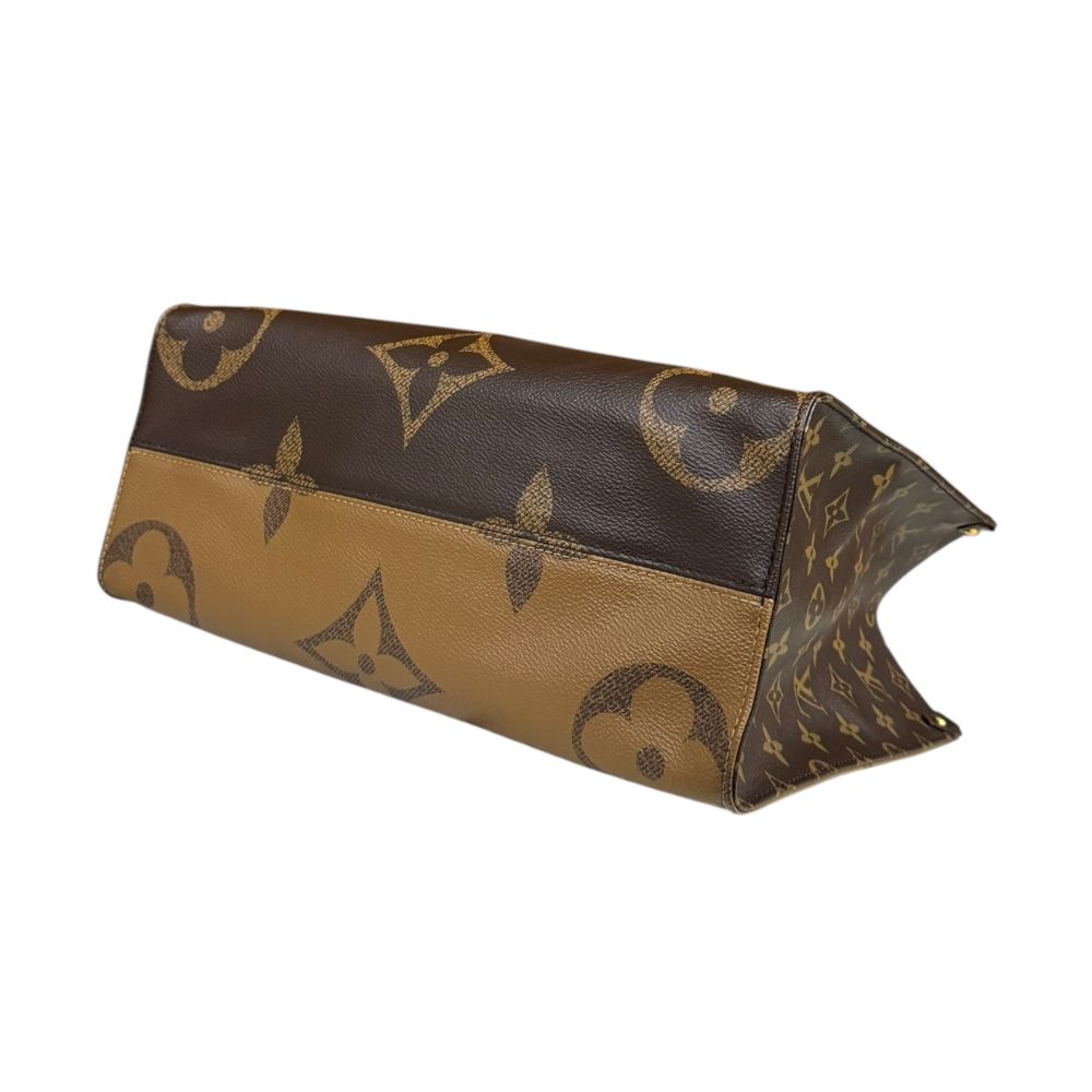 ルイヴィトン オンザゴーMM モノグラムジャイアント ショルダーバッグ モノグラムリバース M45039 ブラウン ユニセックス LOUIS VUITTON  中古 R&Kリサイクルキング ルイヴィトン オンザゴーMM モノグラムジャイアント ショルダーバッグ
