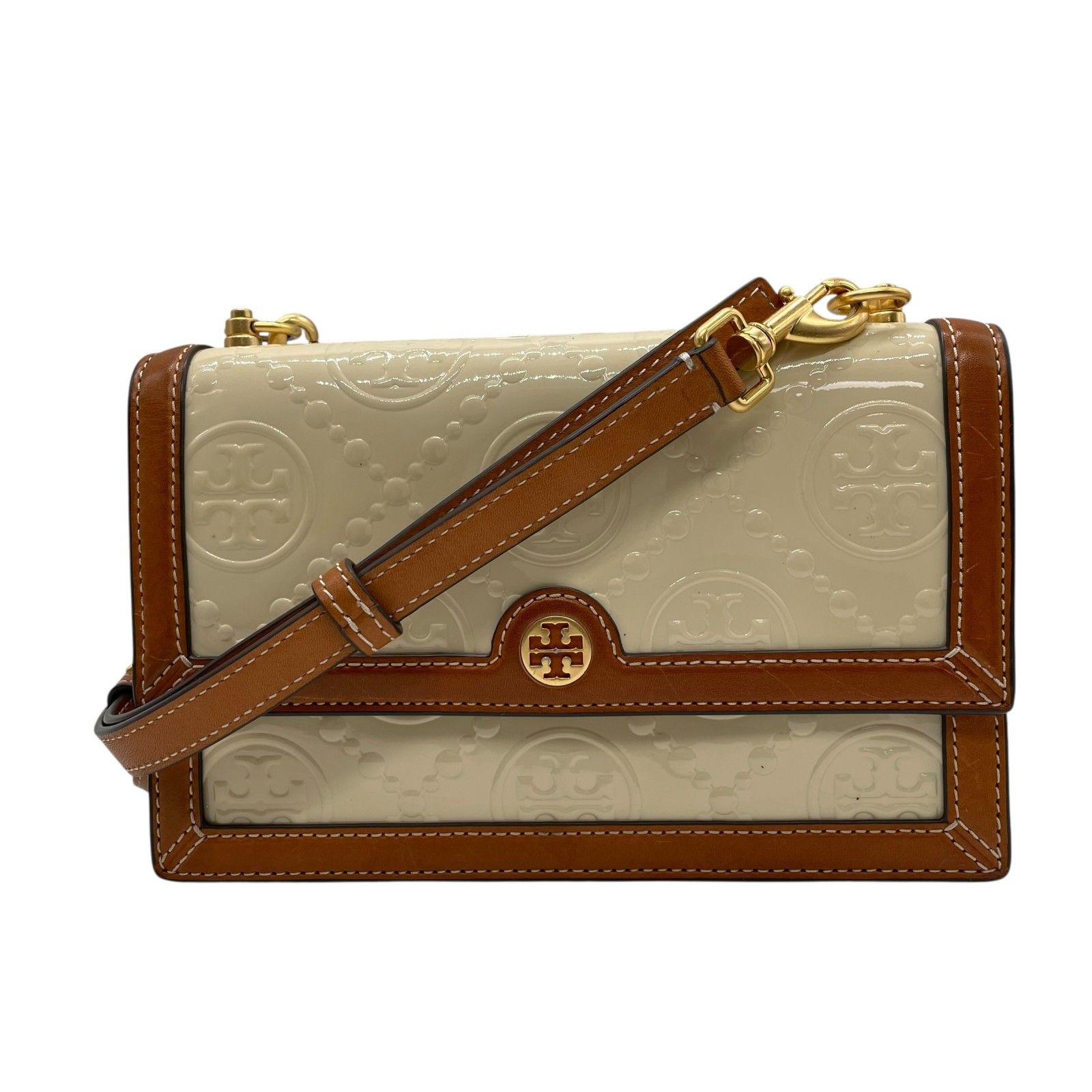 極美品 TORY BURCH トリーバーチ Tモノグラム ロゴ ショルダー