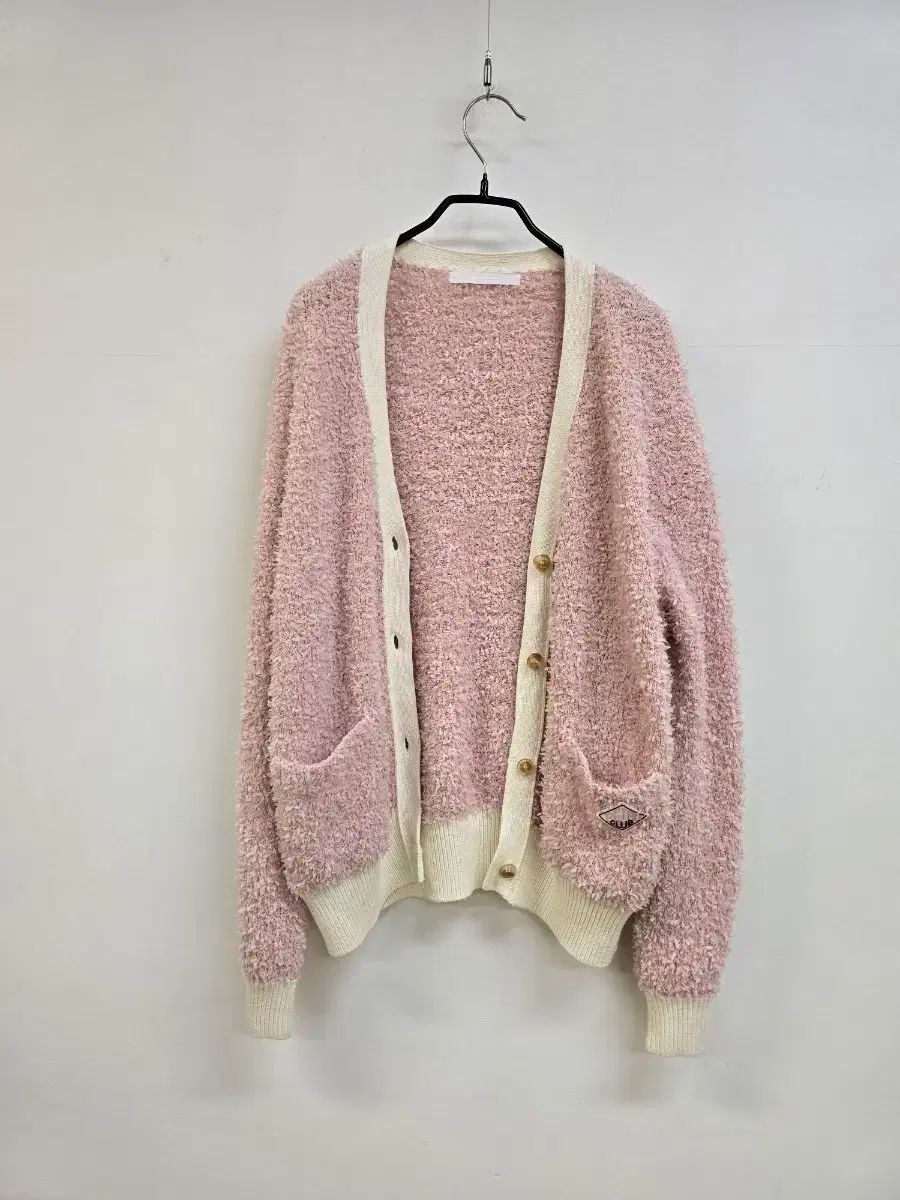 ボブ サン SAN ダラパク 華やかな ピンク ブークレ カーディガン