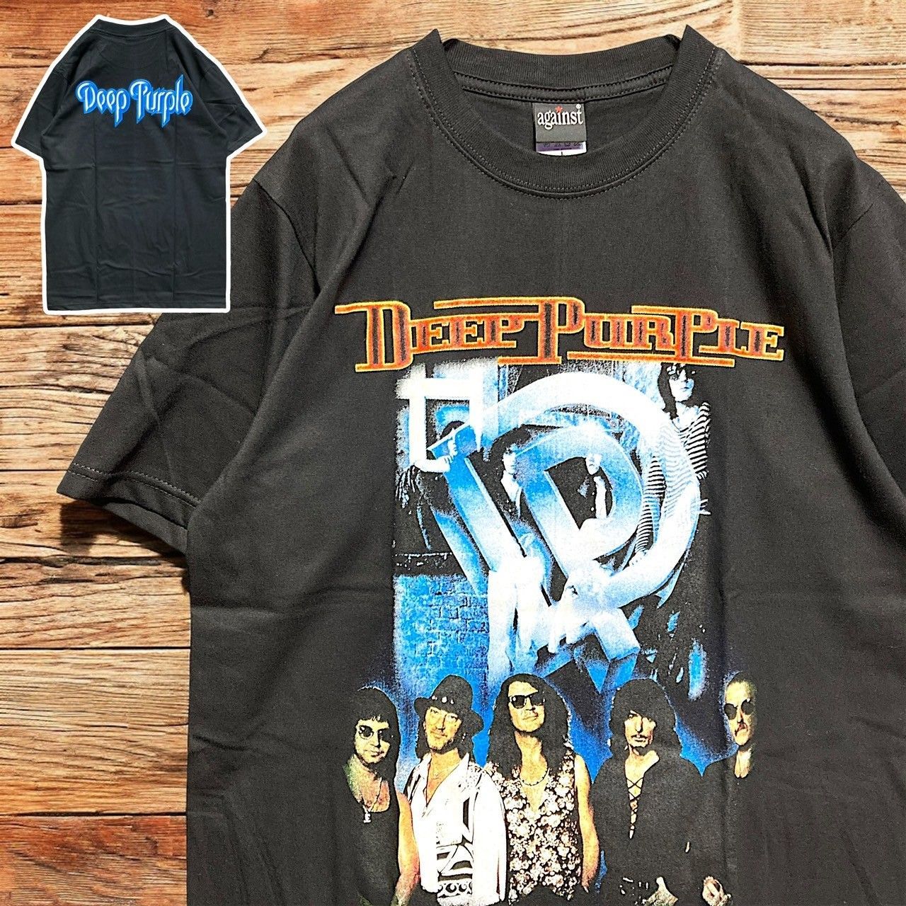 【希少】★80年代ヴィンテージ★ ディープパープル バンドTシャツ MJ26 ディープパープル DEEP PURPLE 黒 バンド Tシャツ tee ティー