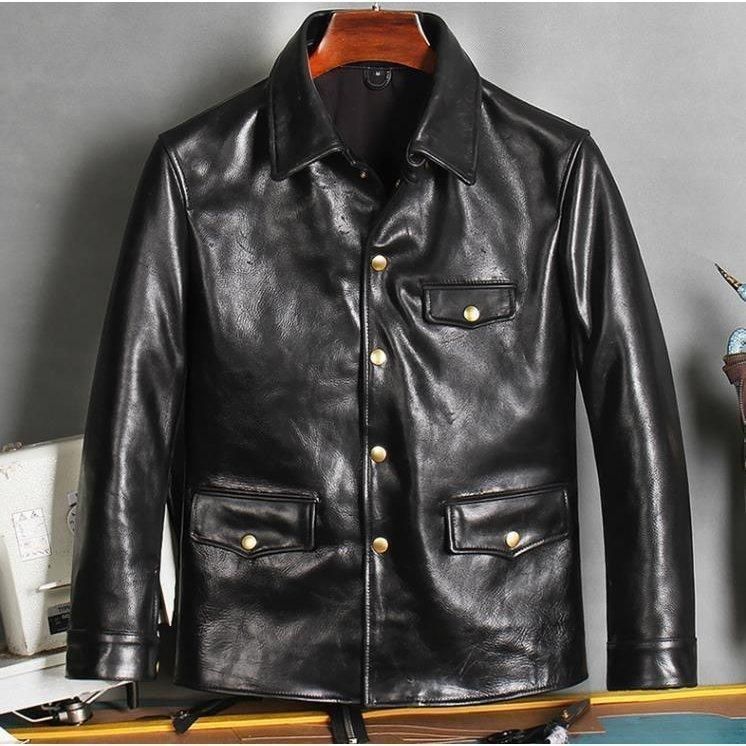 ホースレザー　ドライビングジャケット 楽天市場】新品 芯ホースハイド 復刻50's ドライビングコート