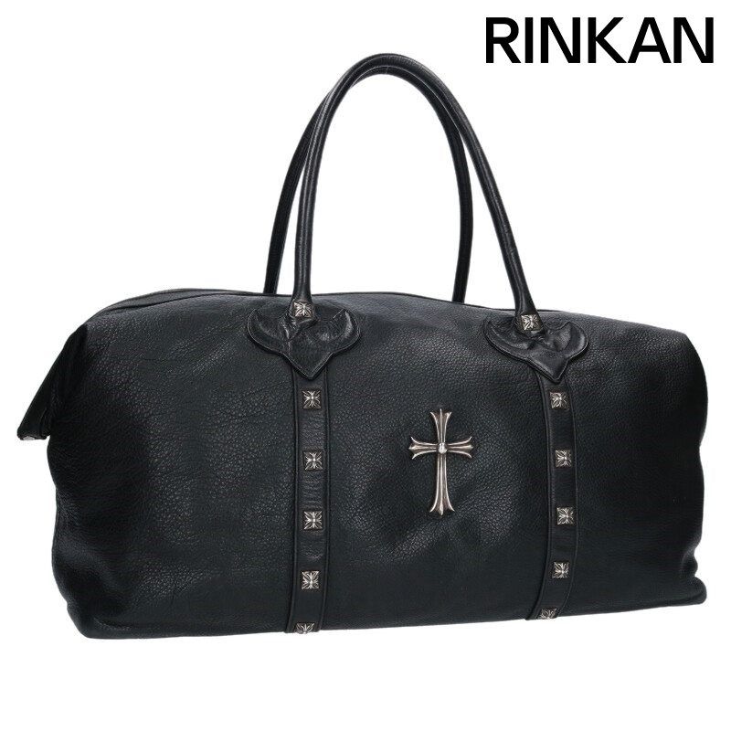 クロムハーツ  LARGE MONICA BAG/ラージ モニカ ピラミッドスタッズラージCHクロス装飾レザーハンドバッグ メンズ 【2/27～3/18 タイムセール】
