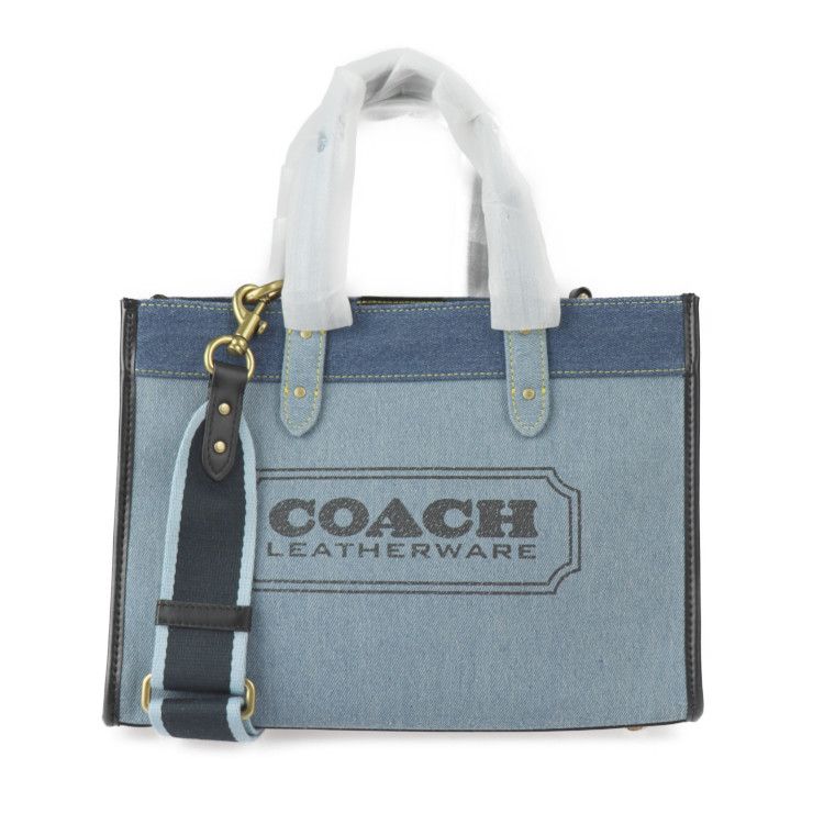 COACH コーチ ハンドバッグ 89163 デニム ブルー系 ゴールド金具 2WAY