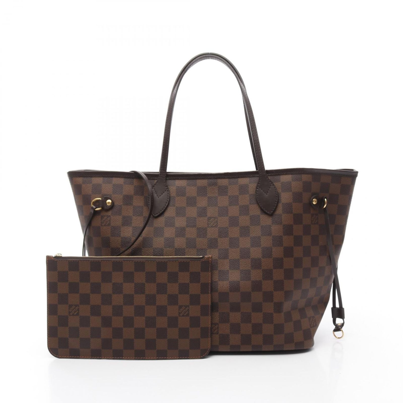 ルイ ヴィトン LOUIS VUITTON トートバッグ ネヴァーフルMM ダミエエベヌ スリーズ N41358 PVCコーティングキャンバス レザー ネヴァーフルMM レディース Used A