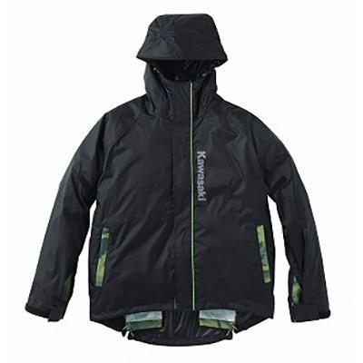 カワサキ純正 バッグインレインスーツ|レインウェア ブラック|LLサイズ ｜Kawasaki