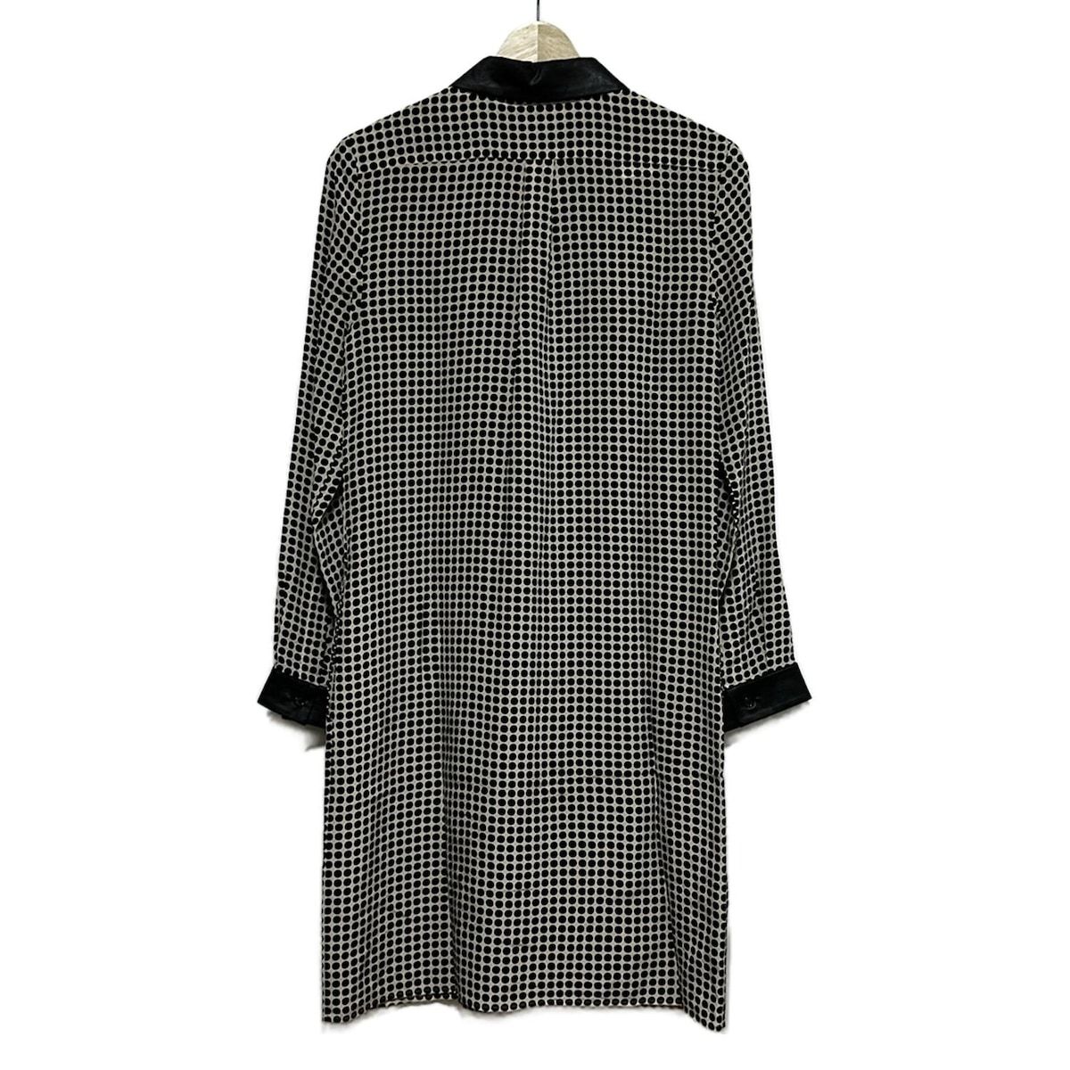 マックスマーラウィークエンド ワンピース サイズ38 J レディース - ベージュ×黒 レギュラー 長袖 ひざ丈 シルク ドット柄