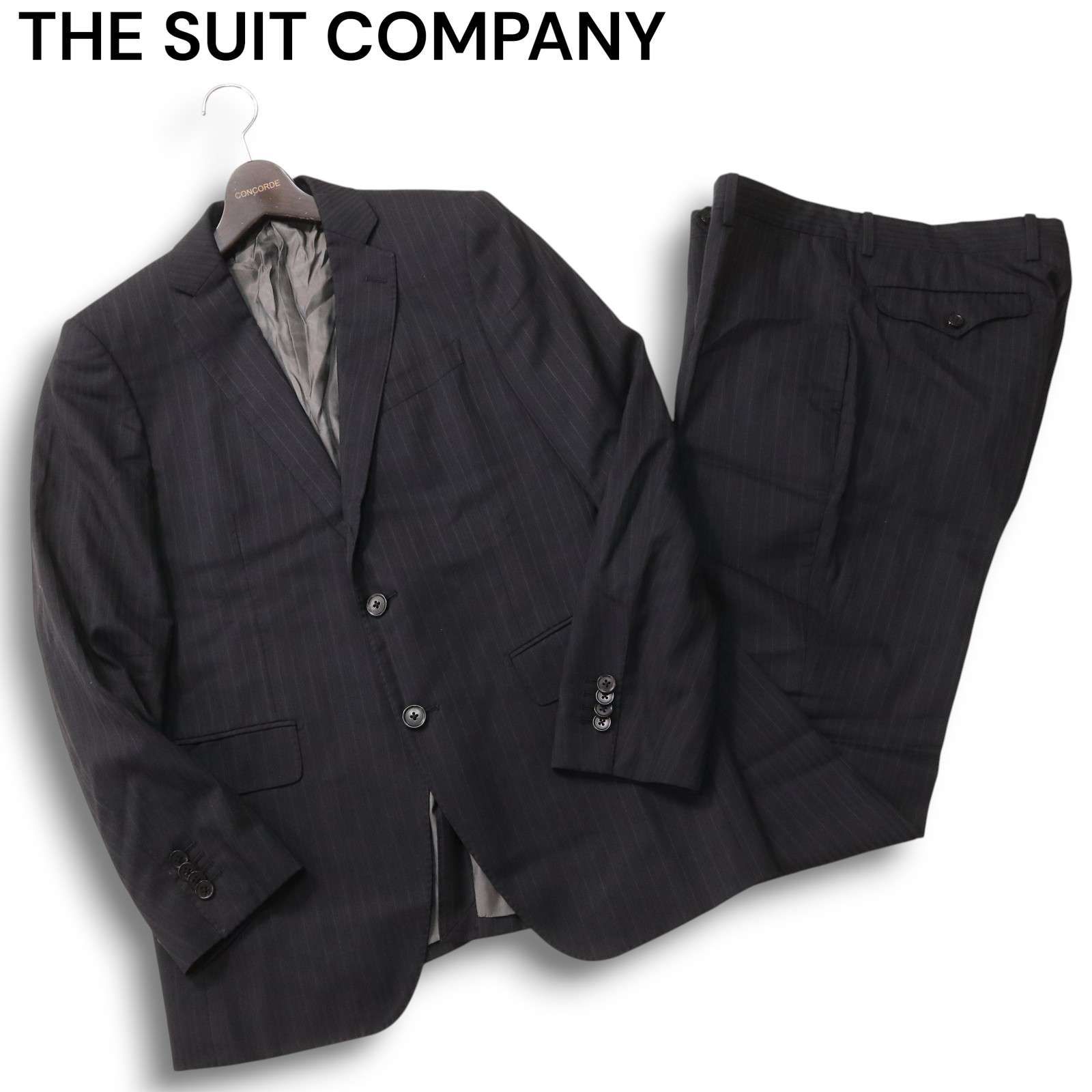 スーツ　170cm THE SUIT COMPANY スーツカンパニー 通年 総裏☆ ストライプ