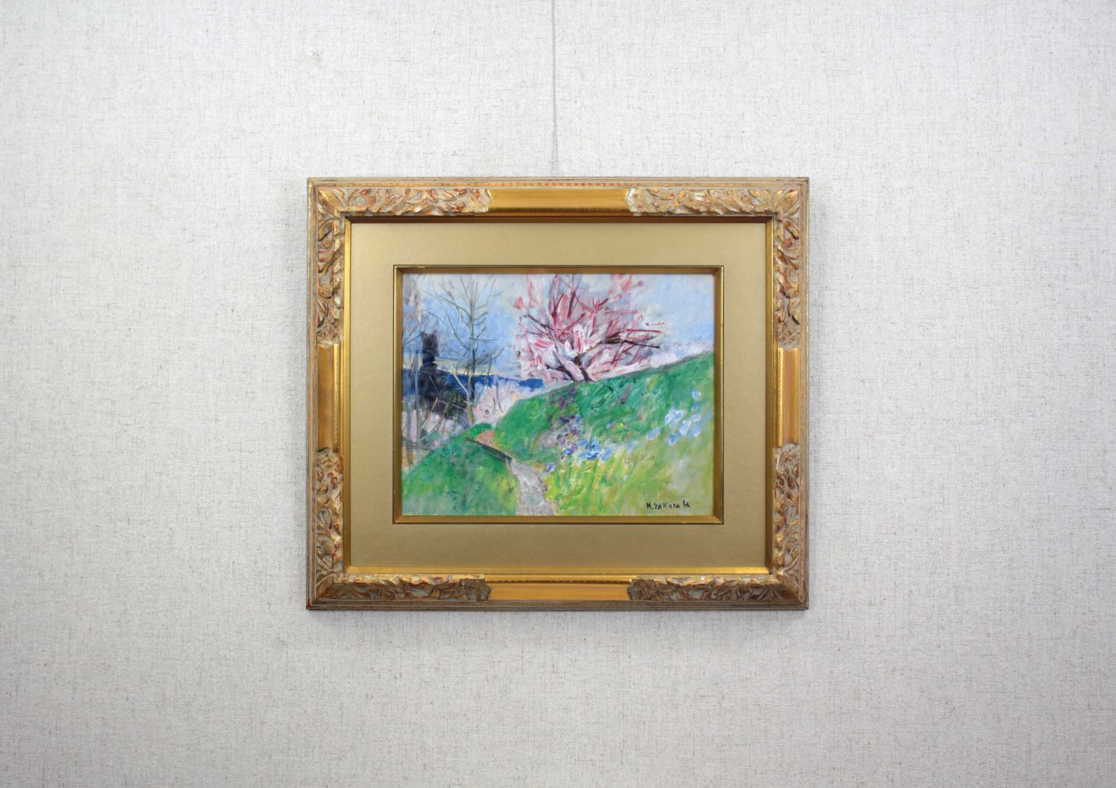 桜庭彦治『杏咲く丘』油彩画【真作保証】 絵画 桜庭彦治『杏咲く丘』油彩画【真作保証】 絵画 - メルカリ