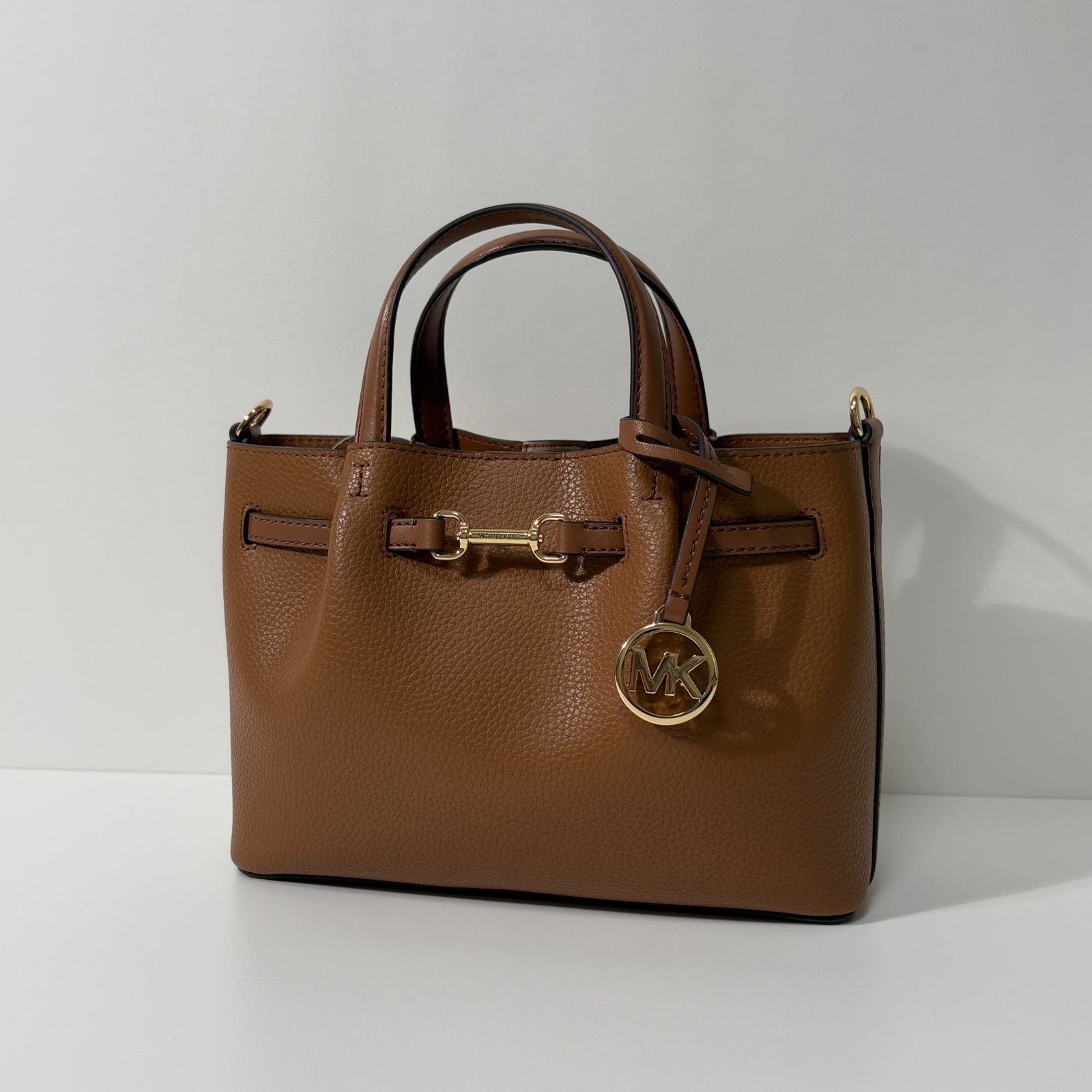 美品【MICHEL KORS】サッチェル　ショルダーバッグ ハンドバッグ2way 新品 未使用】MICHAEL KORS サッチェル レザー ショルダーバッグ