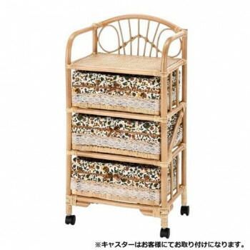 今枝商店 Romantic Rattan 籐ランドリー 3段 E3101