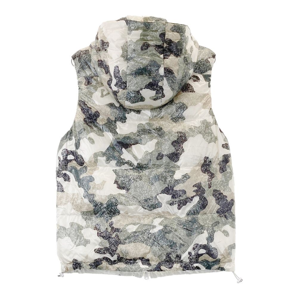 サイズ PEARLY GATES パーリーゲイツ リバーシブル フード付き ダウンベスト カモフラ柄 ホワイト系 240101390015 ゴルフウェア メンズ ストスト