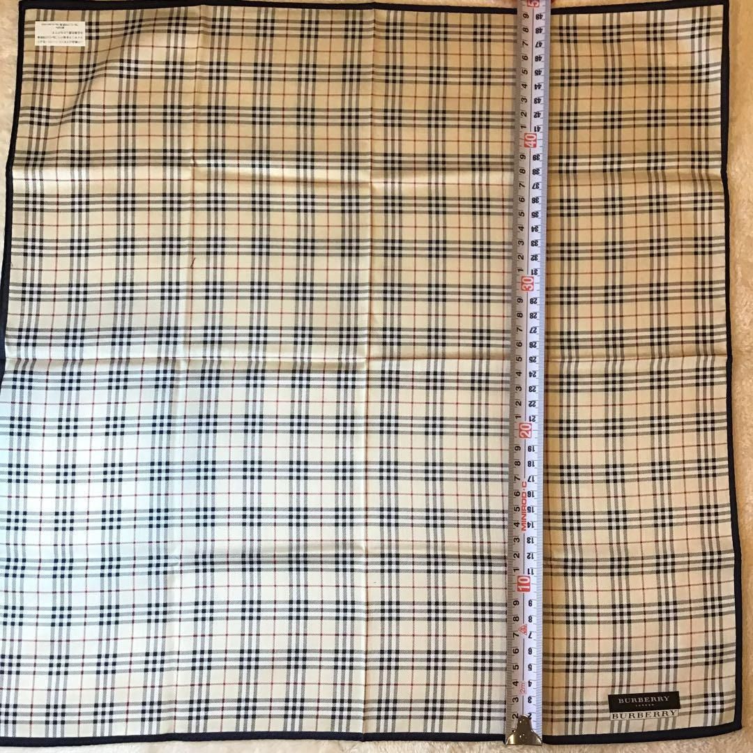 バーバリー ハンカチ スカーフ BURBERRY ノバチェック ロゴ入り ユニ