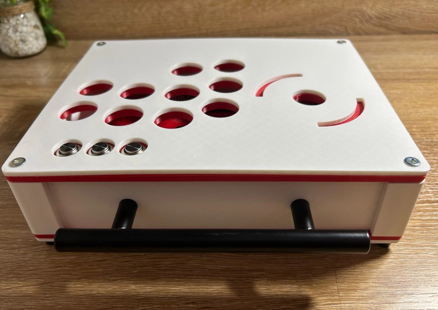 【自作キット】DP-3/レバーケース/ピンク×ホワイト　基板＋マウンター付き 自作キット】DP-3/レバーケース/ホワイト×ブルー基板＋
