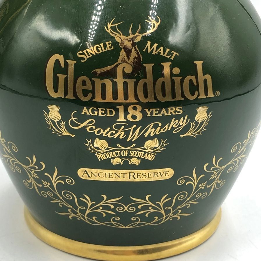 グレンフィディック - グレンフィディック 18年 エンシェントリザーブ 緑陶器 750ml【S2】 グレンフィディック 18年 エンシェントリザーブ 緑陶器 750ml